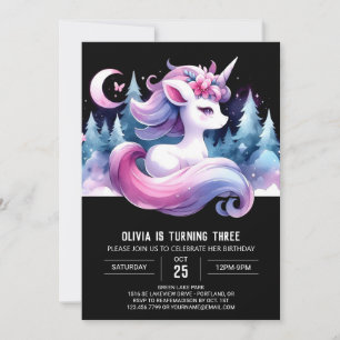 Invitación Pastel Elegant Horse Birthday