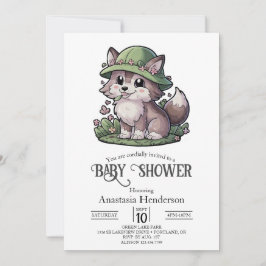 Invitación Pastel Enchanted Wolf Baby Shower