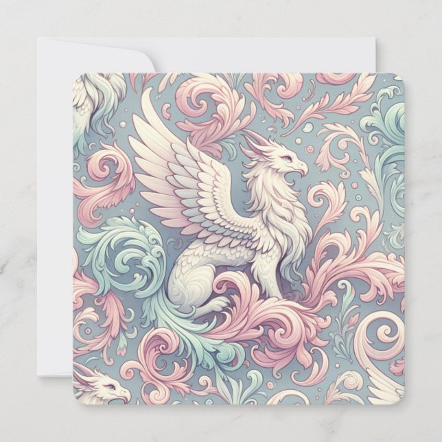 Invitación Pastel Fantasy Griffin (Anverso)