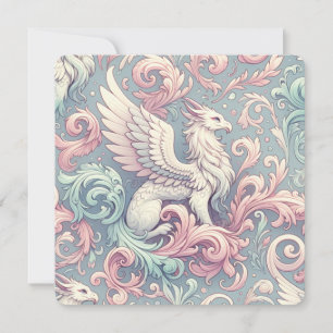 Invitación Pastel Fantasy Griffin