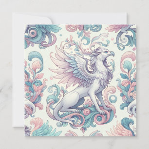 Invitación Pastel Fantasy Griffin