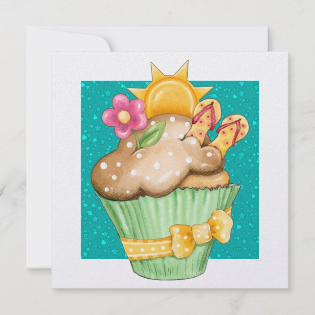 Invitación ¡Pastel Fiesta de piscina! - SRF (Anverso)