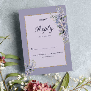 Invitación Pastel floral acuarela Boda RSVP