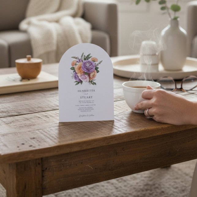 Invitación Pastel Floral Arch all in one  Wedding Invitation (Subido por el creador)