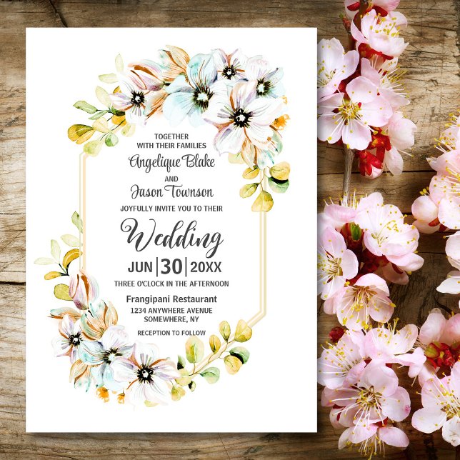 Invitación Pastel Floral Boda (Subido por el creador)