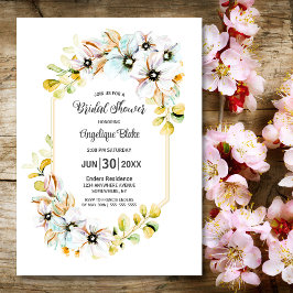 Invitación Pastel Floral Bridal Shower