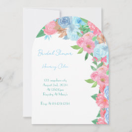 INVITACIÓN PASTEL FLORAL BRIDAL SHOWER SPRING SUMMER