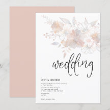Pastel Florals Rubor Peach Gray Boda