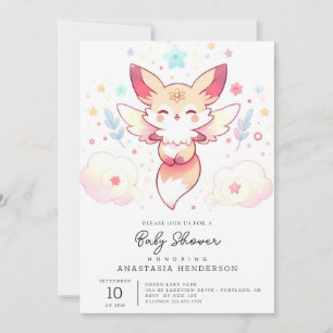 Invitación Pastel Fox Baby Shower