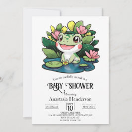 Invitación Pastel Frog Baby Shower