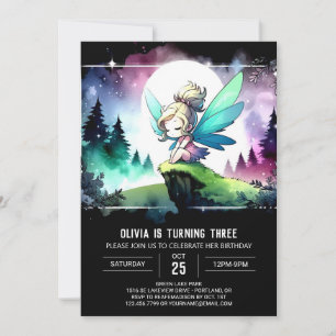 Invitación Pastel Fun Fairy Cumpleaños