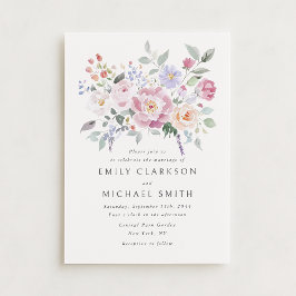 Invitación Pastel Garden Floral Wedding Invitation