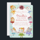 Invitación Pastel Green All Ballerina Cat Kids Birday Fiesta<br><div class="desc">C3llsD Fur Baby presenta la tarjeta de invitación de cumpleaños del personalizable Pastel Green All Ballerina Cat Kids Birthday Party. Puede personalizar todos los textos en el diseño para adaptarlos a sus necesidades y opciones. Este diseño particular está disponible en otros productos de fiesta para que los padres puedan celebrar...</div>