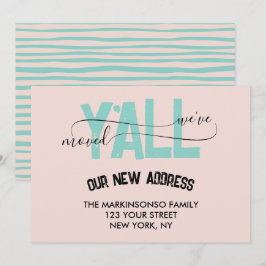 Invitación Pastel Green We Moved Y'all Moving Announcement