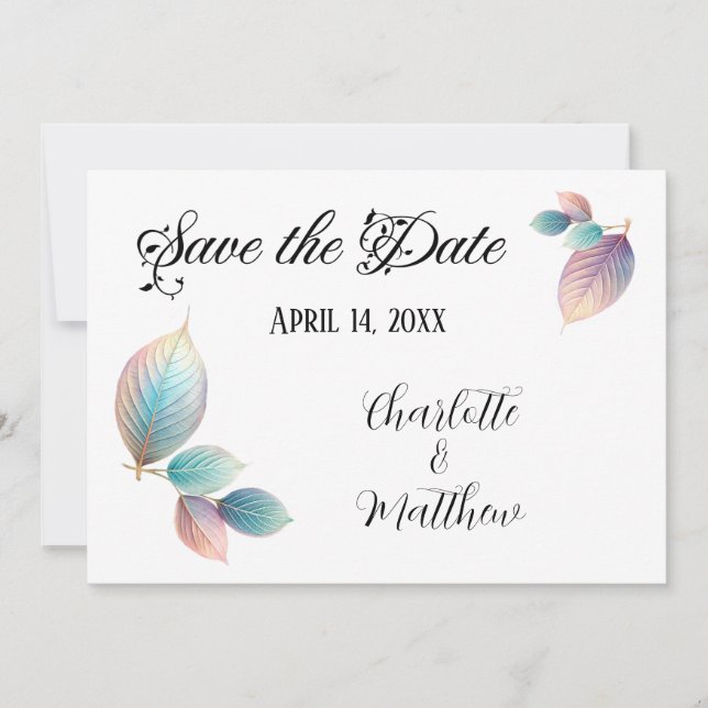 Invitación Pastel irlandés deja Boda Pastels Dreamy (Anverso)