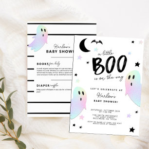 Invitación Pastel irlandés Little Boo Halloween Baby Shower