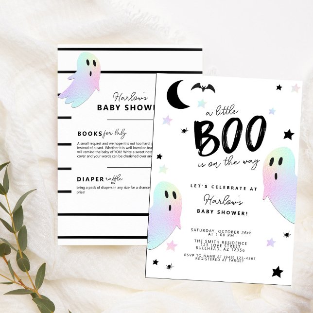 Invitación Pastel irlandés Little Boo Halloween Baby Shower (Subido por el creador)