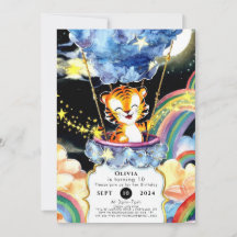 Pastel Kids Tiger Birthday