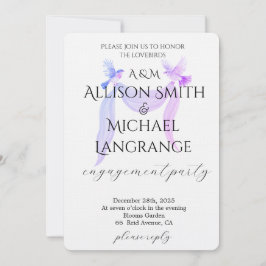 Invitación Pastel Lovebirds Engagement Party