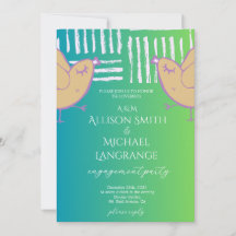 Pastel Lovebirds Engagement Party