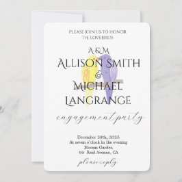 Invitación Pastel Lovebirds Engagement Party