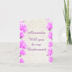 Invitación Pastel mauve floral será mi novia