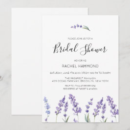 Invitación Pastel Morple Floral Bridal Shower