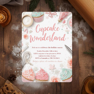 Invitación Pastel Mundo de Cupcakes