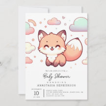 Pastel Mythical Fox Baby Shower