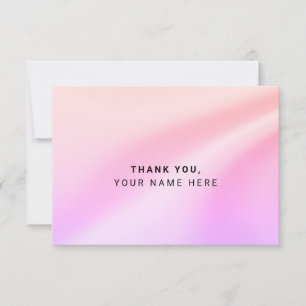 Invitación Pastel Naranja Purple Simple Gracias Cartas