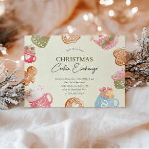 Invitación Pastel Navidades lúdicos Fiesta de intercambio de 