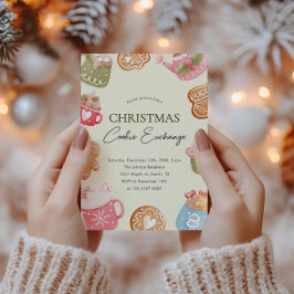 Invitación Pastel Navidades lúdicos Fiesta de intercambio de 