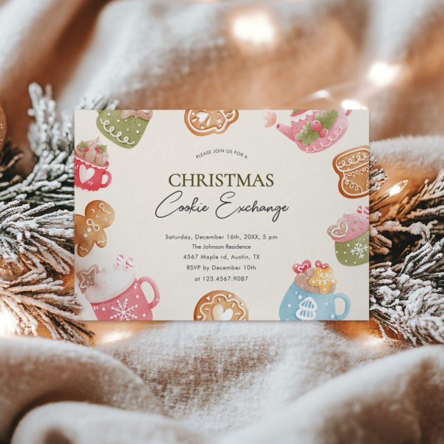 Invitación Pastel Navidades lúdicos Fiesta de intercambio de  (Subido por el creador)