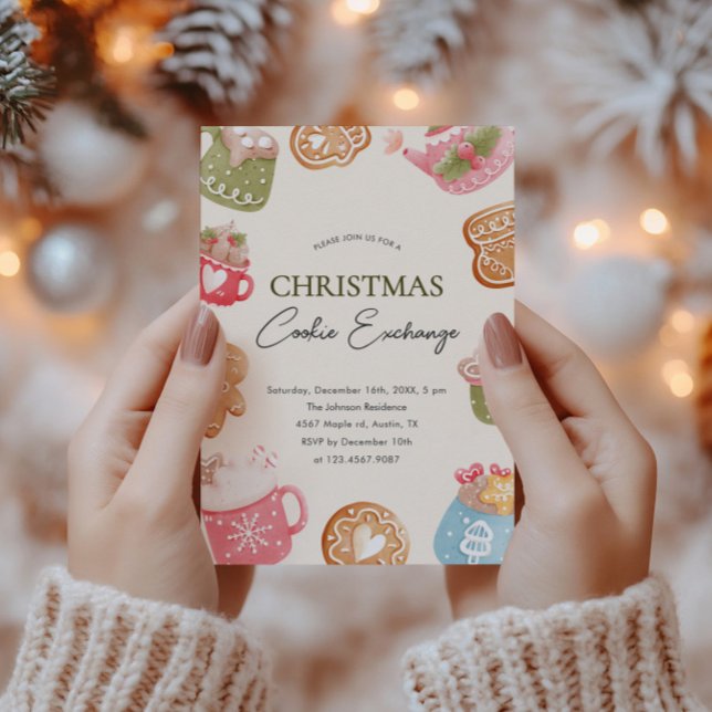 Invitación Pastel Navidades lúdicos Fiesta de intercambio de  (Subido por el creador)