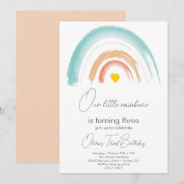 Invitación Pastel Nuestra Pequeña Fiesta de Cumpleaños del Ar