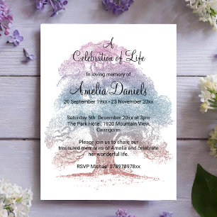 Invitación Pastel Oak Celebración de la carta de vida