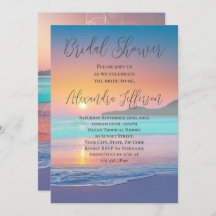 Pastel Ocean Sunset Beach Bridal