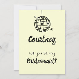 Invitación Pastel Penmanship Bridesmaid ButterCrema