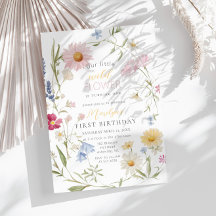 Pastel Pequeño Chica de Flor Silvestre