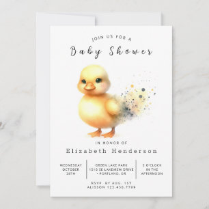 Invitación Pastel Personalizado Duck Baby Shower