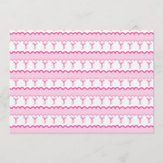 Invitación Pastel Pink Bow Seamless Pattern – Cute Aesthetic 