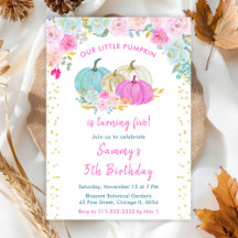 Pastel Pumpkins Confetti Birthday Party