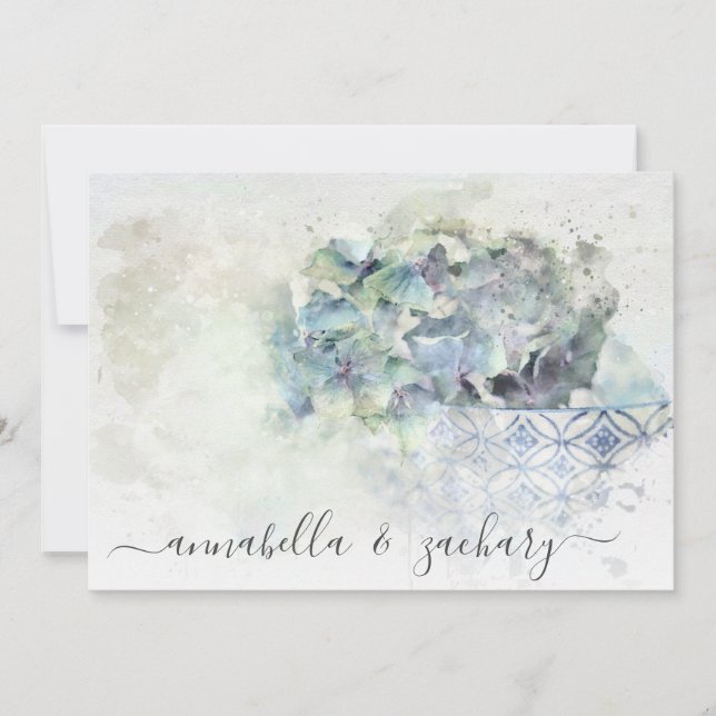 Invitación *~* Pastel QR AR26 Flowers BODA RSVP  (Anverso)