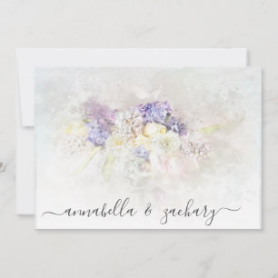 Invitación *~* Pastel QR Flowers FOTO RSVP AR26 BODA