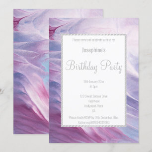 INVITACIÓN PASTEL RAINBOW LAVABA NUBES CUMPLEAÑOS