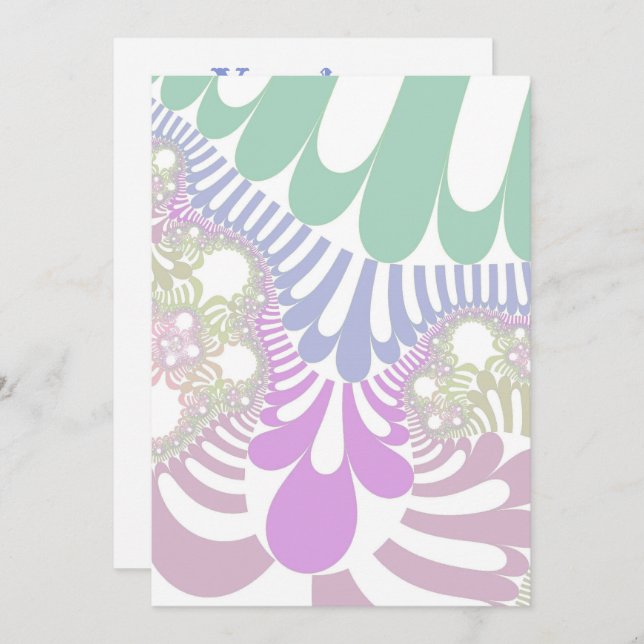 Invitación Pastel Rainbow Mod (Anverso / Reverso)