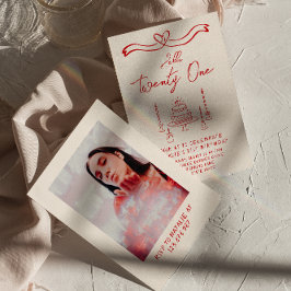 Invitación Pastel Retro 21st Hola Veintiún foto Cumpleaños