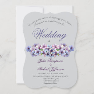 Invitación Pastel romántico y poético Acuarela Lilac