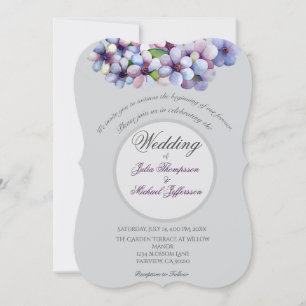 Invitación Pastel romántico y poético Acuarela Lilac