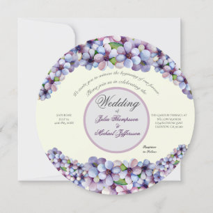 Invitación Pastel romántico y poético Acuarela Lilac